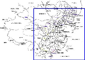 Administrativa mapa de Republica Popular da China