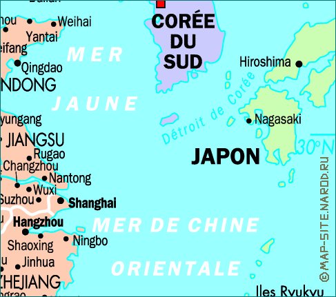 mapa de Republica Popular da China em frances