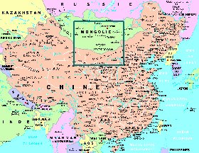 carte de Republique populaire de Chine