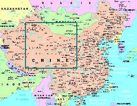 carte de Republique populaire de Chine
