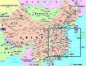 mapa de Republica Popular da China em frances