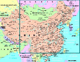 carte de Republique populaire de Chine