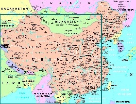 carte de Republique populaire de Chine