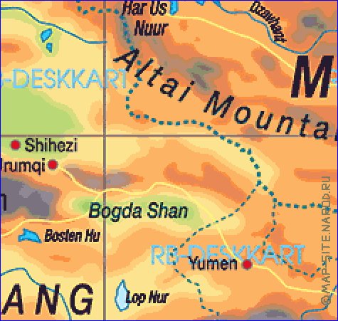 carte de Republique populaire de Chine en allemand