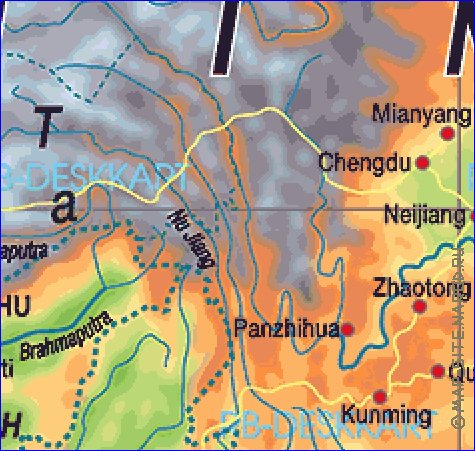 carte de Republique populaire de Chine en allemand