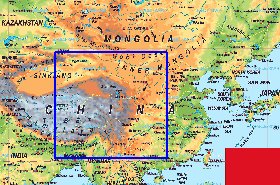 mapa de Republica Popular da China em alemao