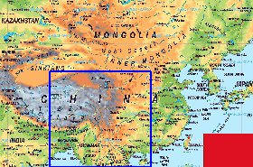 mapa de Republica Popular da China em alemao