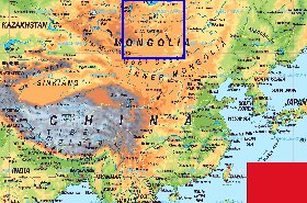 carte de Republique populaire de Chine en allemand