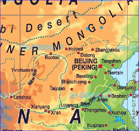 mapa de Republica Popular da China em alemao