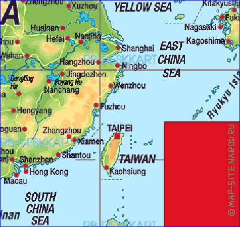 mapa de Republica Popular da China em alemao