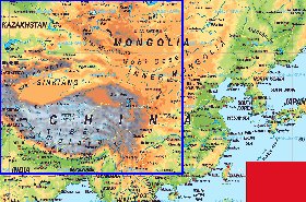 mapa de Republica Popular da China em alemao