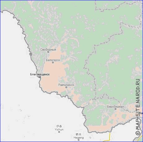 carte de Republique populaire de Chine en langue chinoise