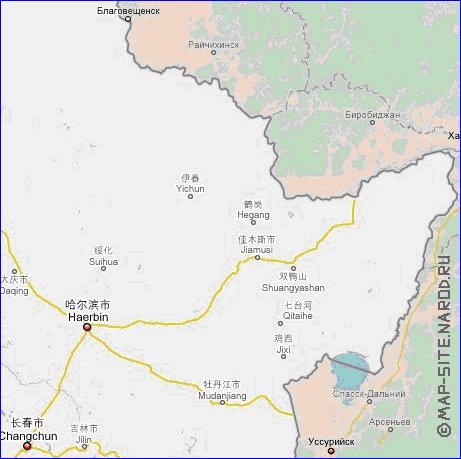 carte de Republique populaire de Chine en langue chinoise