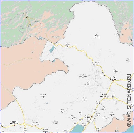 mapa de Republica Popular da China em chines