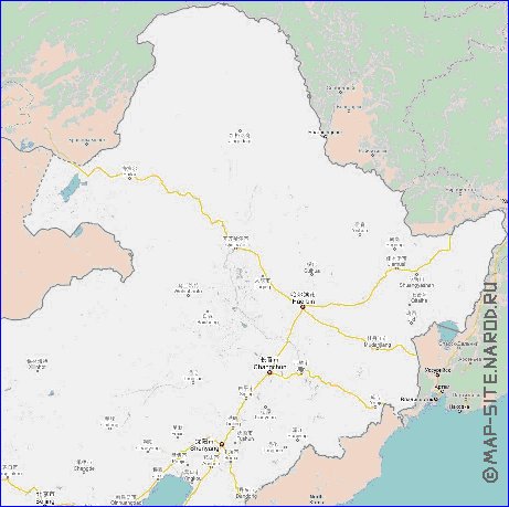 mapa de Republica Popular da China em chines