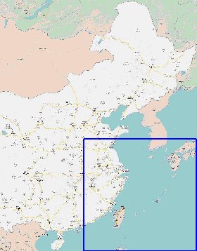 carte de Republique populaire de Chine en langue chinoise