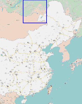 mapa de Republica Popular da China em chines