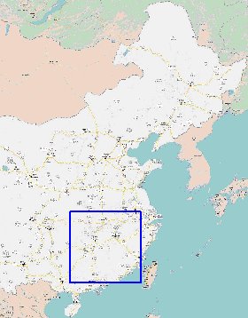 mapa de Republica Popular da China em chines