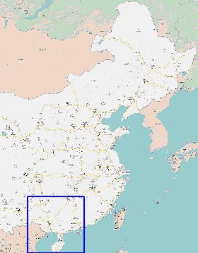 mapa de Republica Popular da China em chines