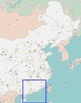 mapa de Republica Popular da China em chines