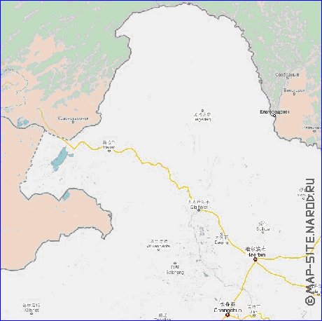 mapa de Republica Popular da China em chines