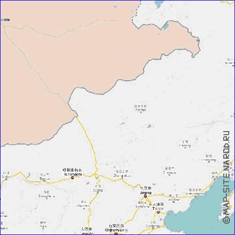 carte de Republique populaire de Chine en langue chinoise