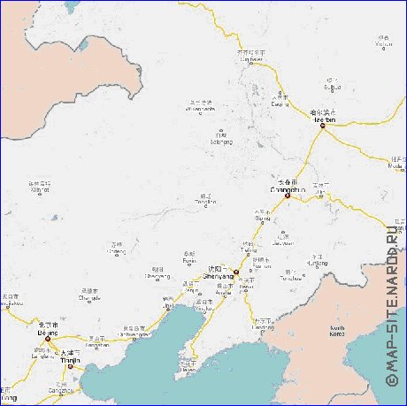 carte de Republique populaire de Chine en langue chinoise