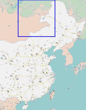 carte de Republique populaire de Chine en langue chinoise