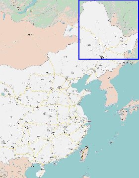 mapa de Republica Popular da China em chines