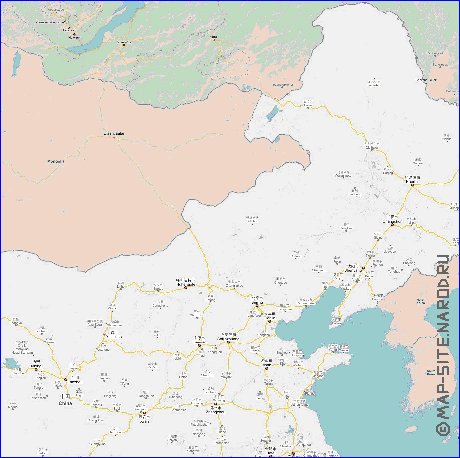 mapa de Republica Popular da China em chines