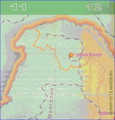 Touristique carte de Republique populaire de Chine