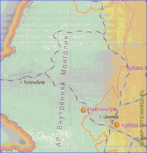 Turismo mapa de Republica Popular da China