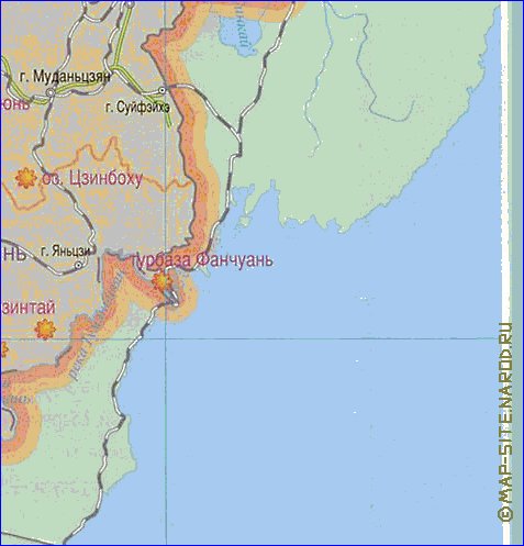 Touristique carte de Republique populaire de Chine