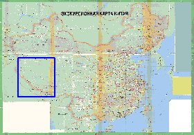 Turismo mapa de Republica Popular da China