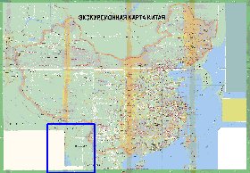 Turismo mapa de Republica Popular da China