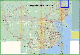 Touristique carte de Republique populaire de Chine