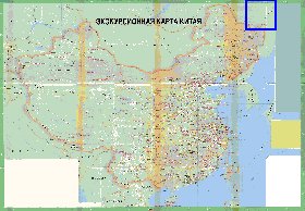 Touristique carte de Republique populaire de Chine