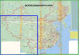 Touristique carte de Republique populaire de Chine