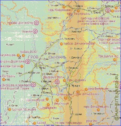 Turismo mapa de Republica Popular da China