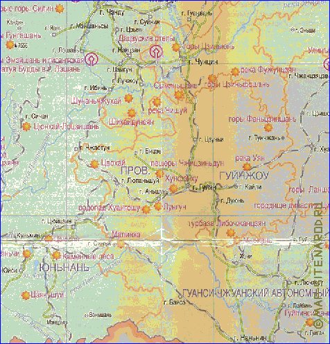 Turismo mapa de Republica Popular da China