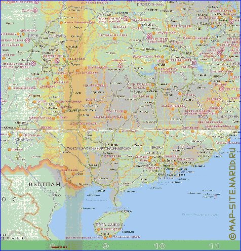 Touristique carte de Republique populaire de Chine