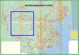 Touristique carte de Republique populaire de Chine