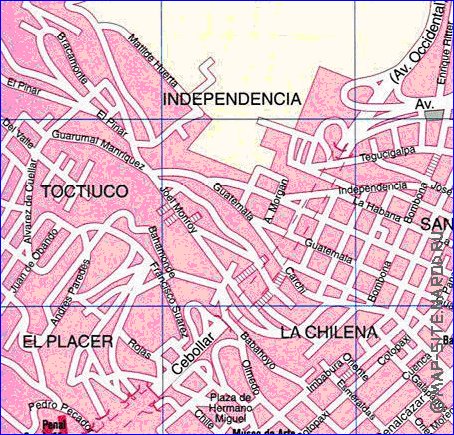 carte de San Francisco de Quito en espagnol
