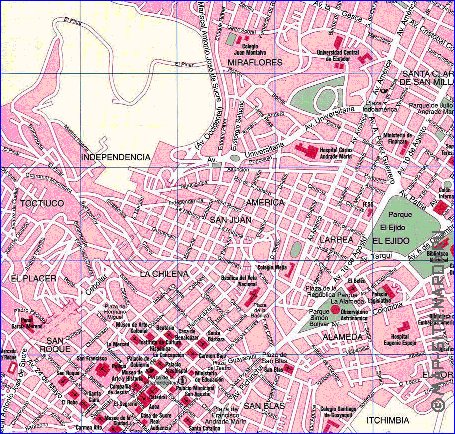 carte de San Francisco de Quito en espagnol