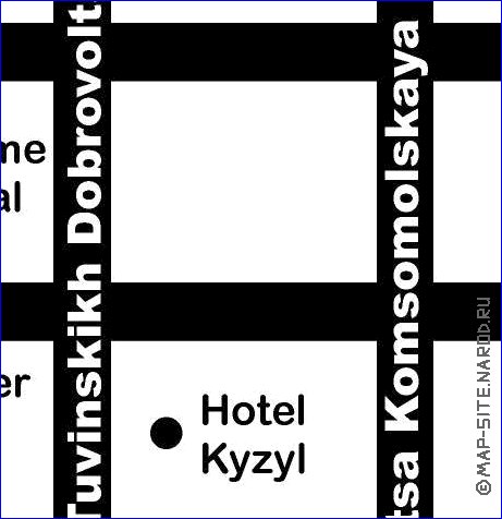 carte de Kyzyl en anglais