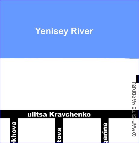 carte de Kyzyl en anglais