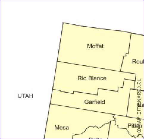 Administratives carte de Colorado