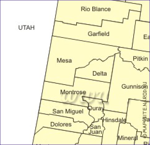 Administratives carte de Colorado