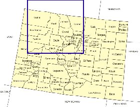 Administratives carte de Colorado