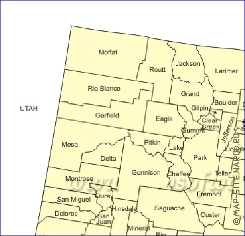 Administratives carte de Colorado